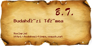 Budaházi Tímea névjegykártya